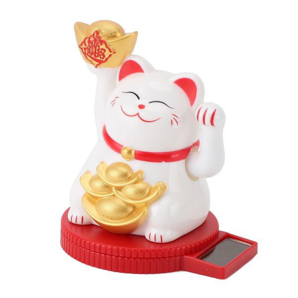 Gatto Solare Fortunato, Decorazione Solare Del Gatto, Statua Del Gatto Fortunato, Gatto Solare Fortunato Rotante, Gatto Fortunato Alimentato Ad Energia Solare, Statua Del Gatto Fortunato Solare-image