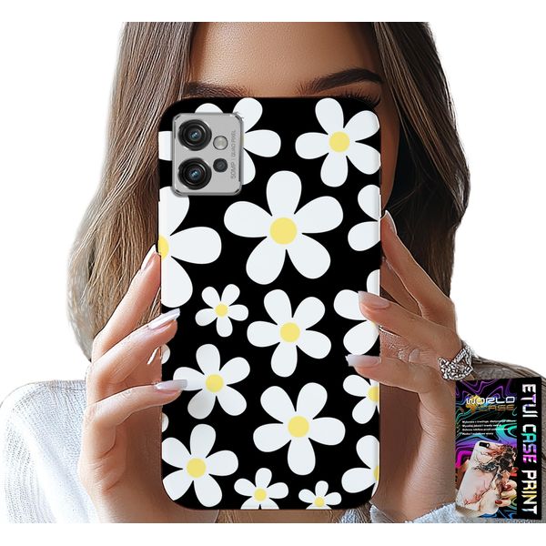 Custodia Per Motorola G32 - Margherite, Margherite, Fiori, Retro-image