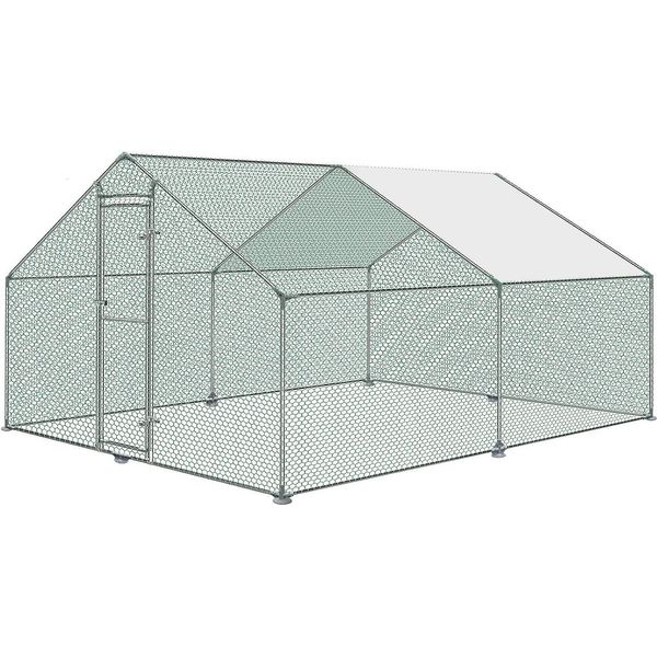 Jnglgo Pollaio Recinto Per Polli Ruspanti Gabbia Per Polli In Acciaio Zincato Pollaio Recinto Per Polli Ruspanti All'aperto Con Serratura, Pollaio Xl, 3X4X2M-image