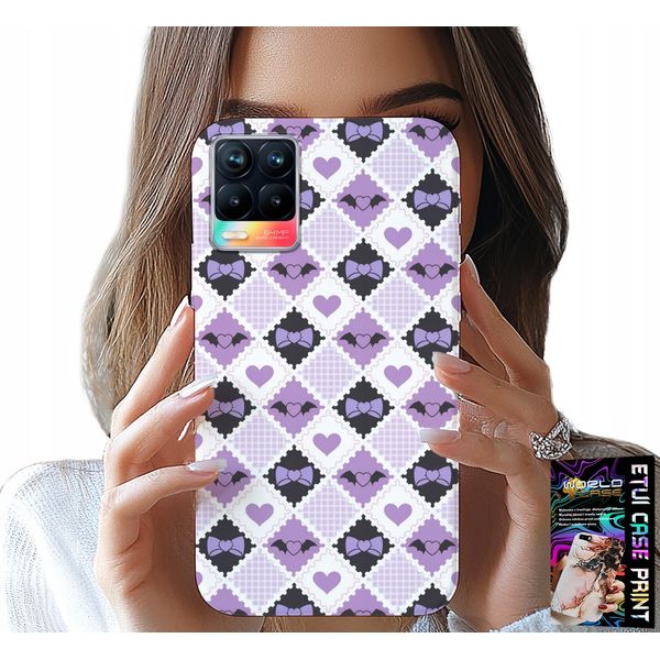Custodia Per Realme 8 / 8 Pro - Cuori Alla Moda Fiocchi Fiocco + Vetro-image