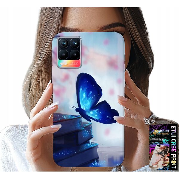 Custodia Per Realme 8 / 8 Pro - Farfalla Blu, Farfalla, Motivi Femminili-image