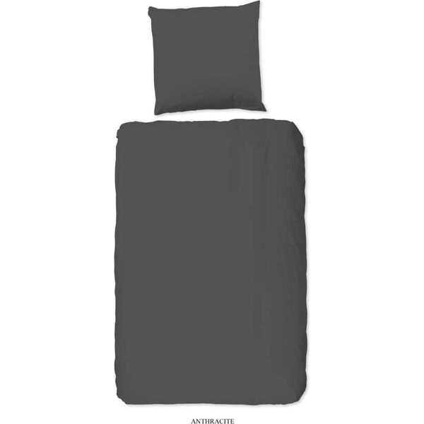Set Di Biancheria Da Letto Good Morning Tinta Unita 135 X 200 Cm Antracite-image