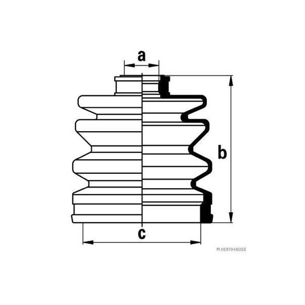 Herth+Buss Jakoparts Set Di Soffietti, Albero Motore Asse Anteriore Sinistro J2865007-image