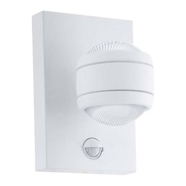 Eglo Applique Da Esterno A Led Con Rilevatore Di Movimento "Sesimba 1"" Bianco, Lampada Da Esterno A 2 Luci"-image