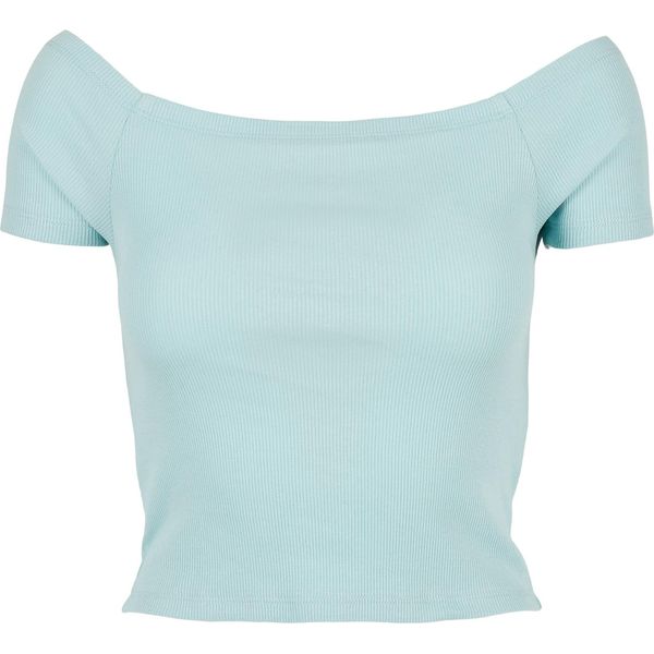 Urban Classics Donna - Top A Costine Senza Spalla Blu Scuro - 4XL-image