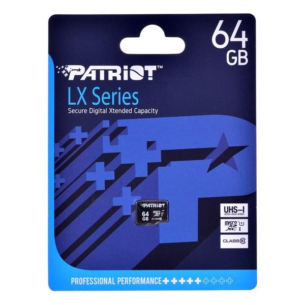 Patriot Memory PSF64GMDC10 Memory Card 64 Gb Microsdxc UHS-I Class 10-image