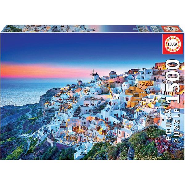Educa 19040, Santorini, Puzzle Da 1500 Pezzi Per Adulti E Bambini A Partire Dai 12 Anni, Grecia-image