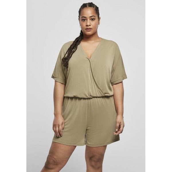 DáMský Overal Urban Classics Donna Tuta Corta In Modal Kaki - 3XL-image