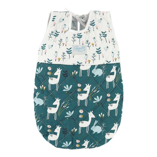 Petitcollin Sacco A Pelo Verde E Bianco (Per Bambola 36-40 Cm)-image