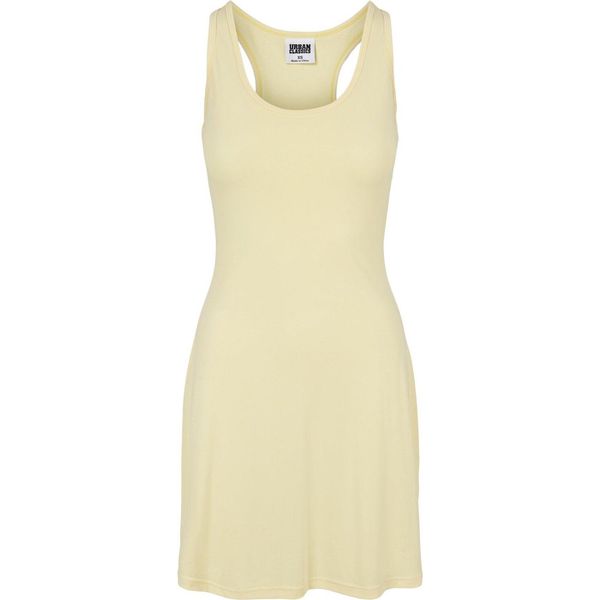 DáMské šAty Urban Classics Donna Modal Short Racer Back Dress Softyellow - 3XL-image