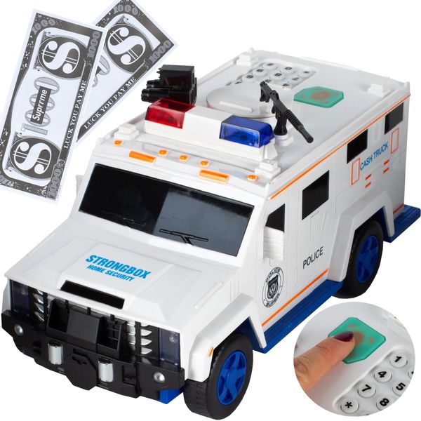 Malplay Salvadanaio Auto Giocattolo, Salvadanaio | Salvadanaio Con Password Di Protezione | Salvadanaio Per Bambini | Regalo Per Neonati E Bambini Dai 6 Mesi In Su-image