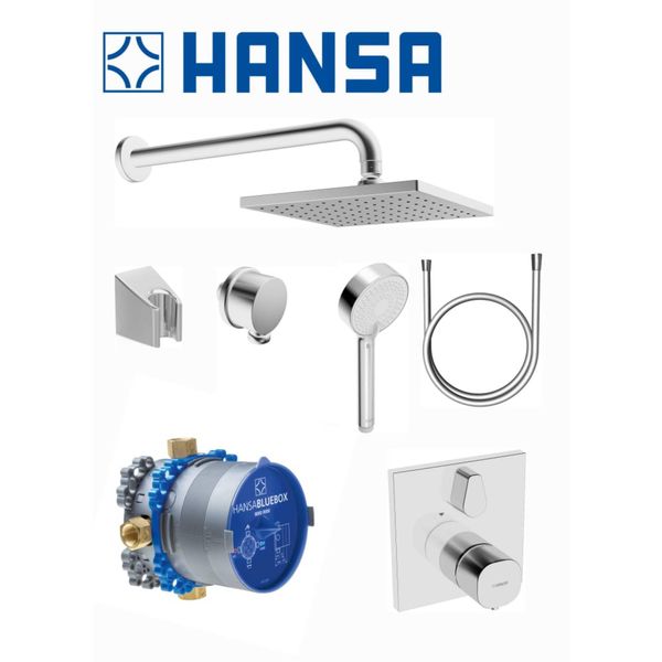 Hansa Bluebox - Set Doccia Con Termostatico, 3 Getti, Cromo 89950000-image