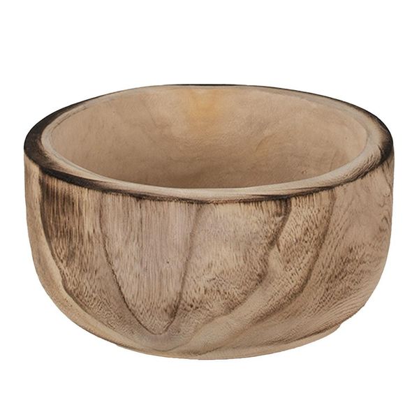 Clayre & Eef Piatto Da Portata Ø 28X13 Cm Legno Marrone-image