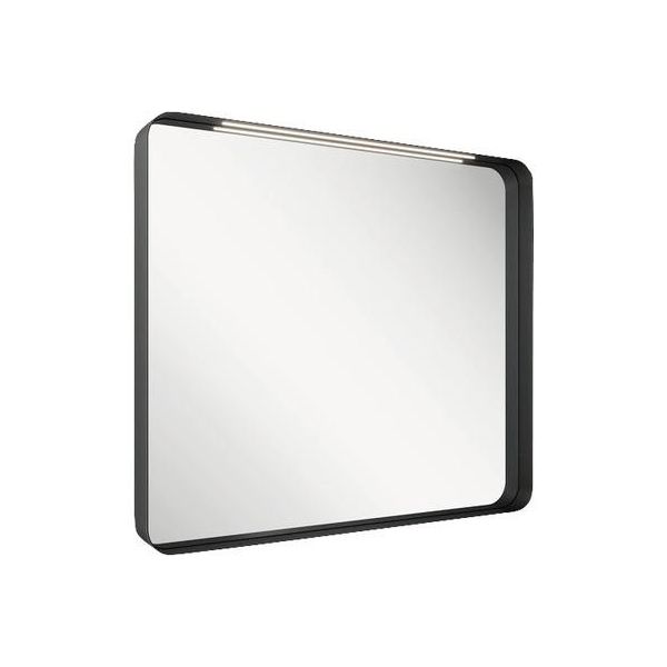 Specchio Da Bagno Con Illuminazione Ravak Strip 80 X 70 Cm In Cornice Nera X000001571-image