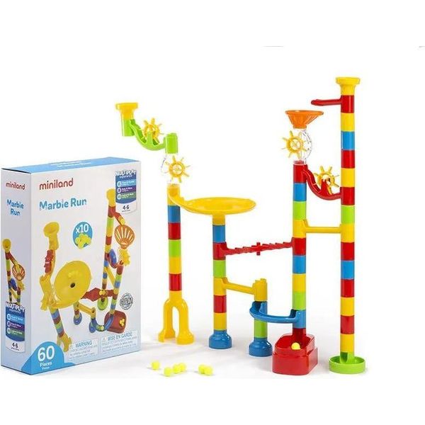 Miniland Marble Run Gioco Di Costruzioni 60 Unità Multicolore Multicolore Taglia Unica-image