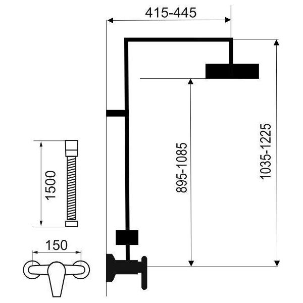 Sistema Doccia Con Miscelatore A Leva Novaservis Eco Con Miscelatore Termostatico SETECO/TER,0-image