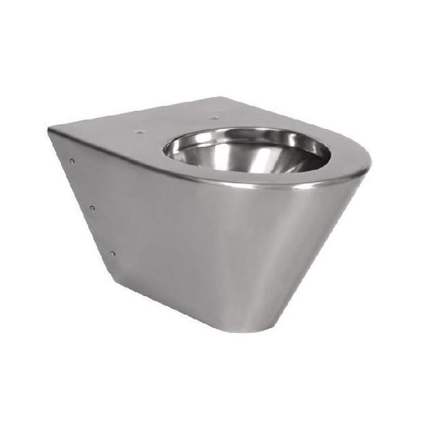 Sanela Toilette In Acciaio Inox - Toilette Sospesa In Acciaio Inox Anti-Wandal Slwn 09-image