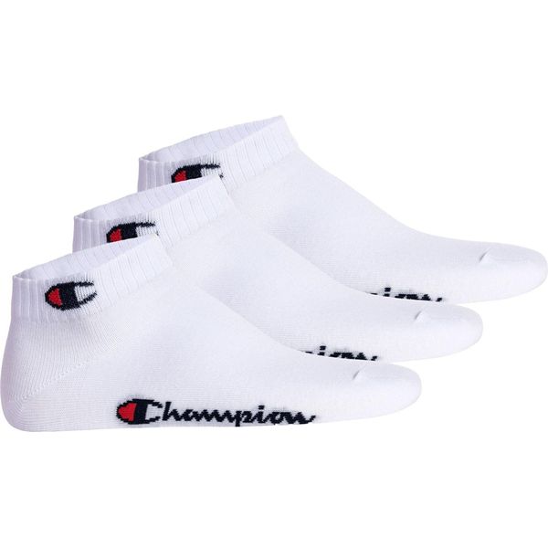 Champion Calzini Unisex, Confezione Da 3 - Calzini A Quarti, Basic, Logo Bianco Eu 43-46-image