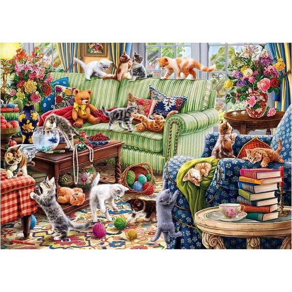 Puzzle Anatoliani Gattini In Salotto 1500 Pezzi-image