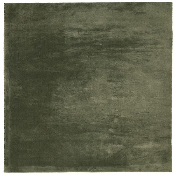 Tappeto Huarte A Pelo Corto Morbido E Lavabile Verde Bosco 200X200 Cm-image