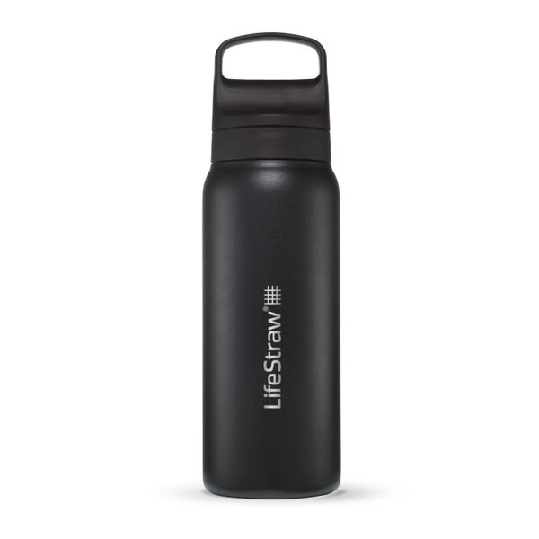 Lifestraw Bottiglia Filtro Acqua Go 2.0 Acciaio Inossidabile Isolato 700 Ml-Nero-image