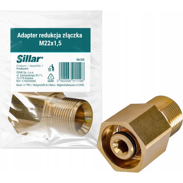 Adattatore Sillar Per Raccordo Tubo Hd / Hds Con Sistema Easy Lock, M22X1,5 Mm, Max. 300 Bar-image