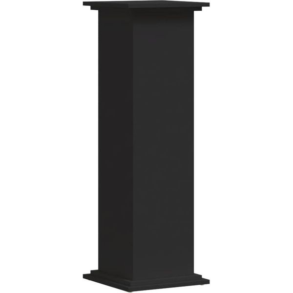 Vidaxl Supporto Per Piante Nero 33X33X100 Cm Materiale A Base Di Legno-image