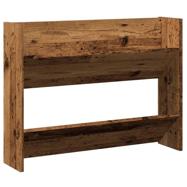 Vidaxl Scarpiera A Parete In Legno Di Recupero 80X18X60 Cm Materiale A Base Di Legno-image