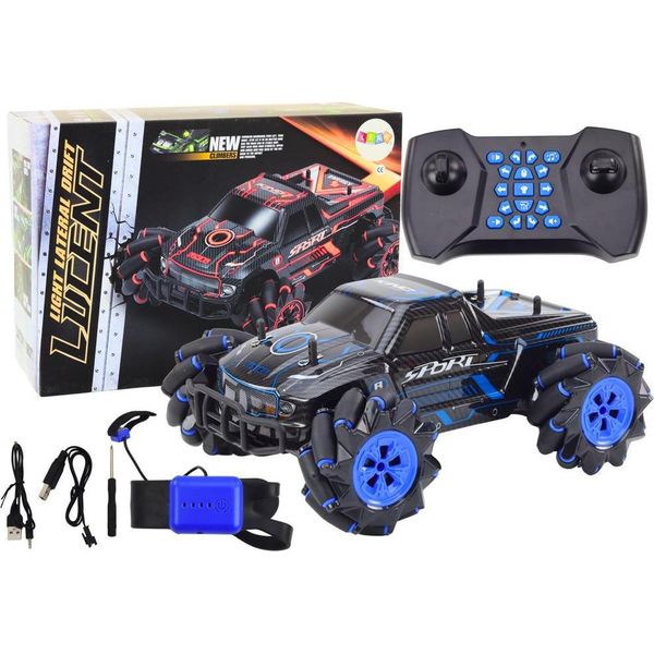 Veicolo Fuoristrada Telecomandato Rc Drift Diagonal Blue Driving-image
