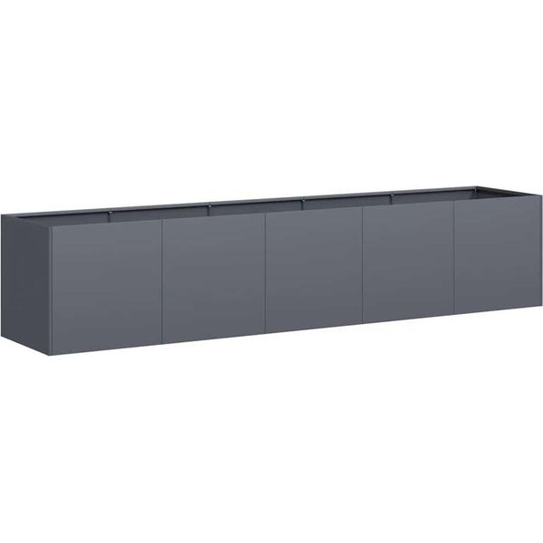 Vidaxl Fioriera Antracite 200 X 40 X 40 Cm Acciaio Laminato A Freddo-image