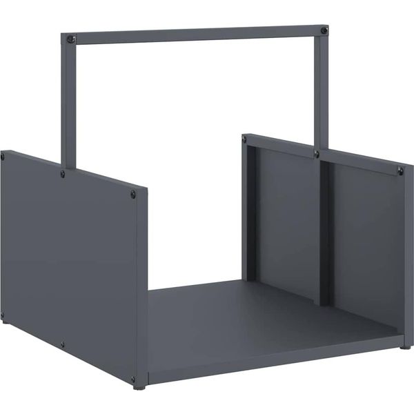 Vidaxl Porta Legna Antracite 40X40X40 Cm Acciaio Laminato A Freddo-image