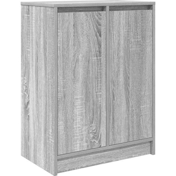 Vidaxl Scarpiera Grigio Sonoma 57X34X76 Cm Materiale A Base Di Legno-image