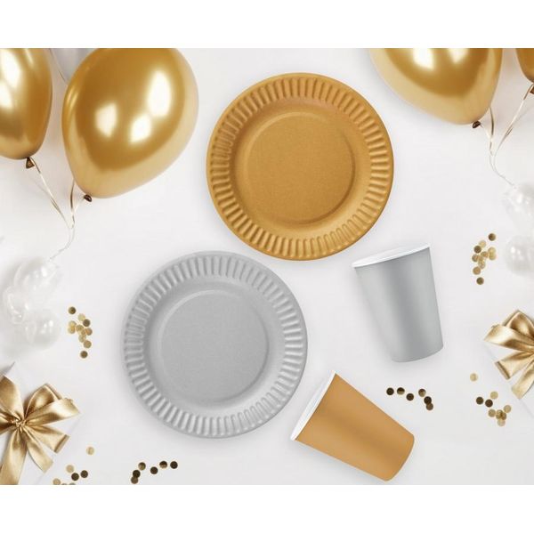 Bicchiere Di Carta Silver Compleanno 250Ml 6Pz.-image
