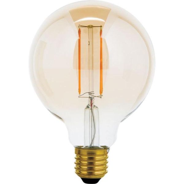 Lampadina Led Vintage A Globo E27 Lampada Retrò 6W 2200K 550 Lumen Lampadina A Forma Di Lampadina, Antica, Bianco Caldo, Dimmerabile-image