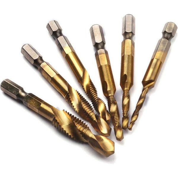 Inf Set Di Punte Per Maschiatura Esagonali M8X0.75 Acciaio Al Carbonio, 6 Pezzi-image