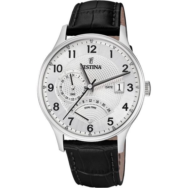 Festina Orologio Da Polso Classico Da Uomo In Pelle Nera UF16983/A-image