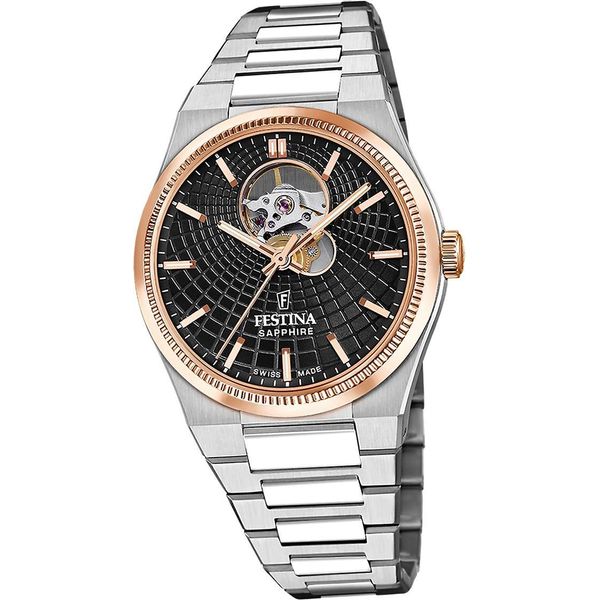 Festina Orologio Da Polso Swiss Made Da Uomo In Acciaio Inossidabile Argento D2UF20061/4-image