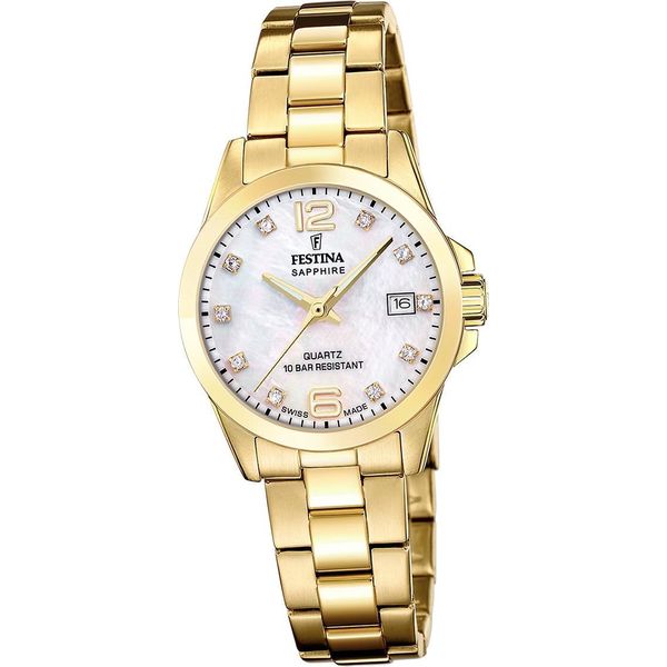 Festina Orologio Da Donna Orologio Da Polso Swiss Acciaio Inossidabile Oro D2UF20050/1-image