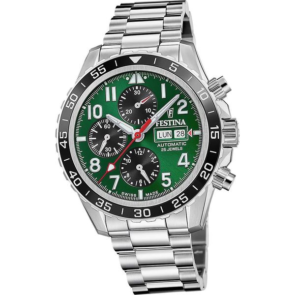 Festina Orologio Da Polso Swiss Made Da Uomo In Acciaio Inossidabile Argento D2UF20055/2-image