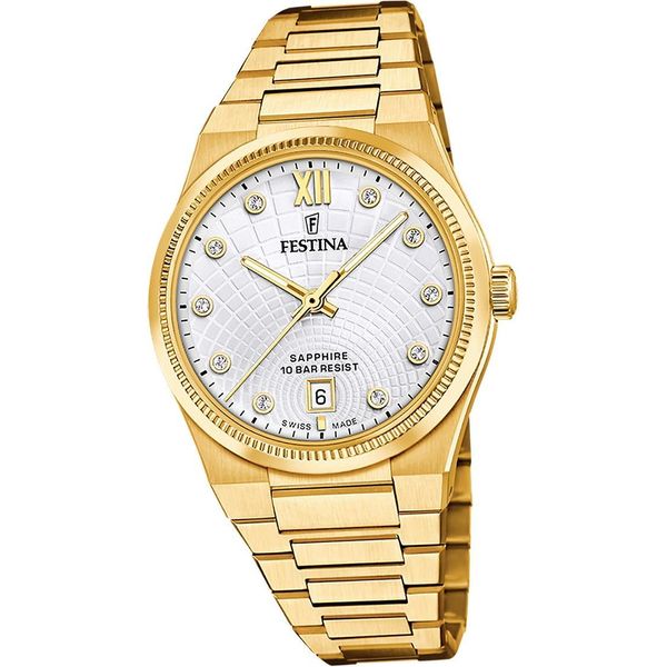 Festina Orologio Da Donna Orologio Da Polso Swiss Acciaio Inossidabile Oro D2UF20058/1-image