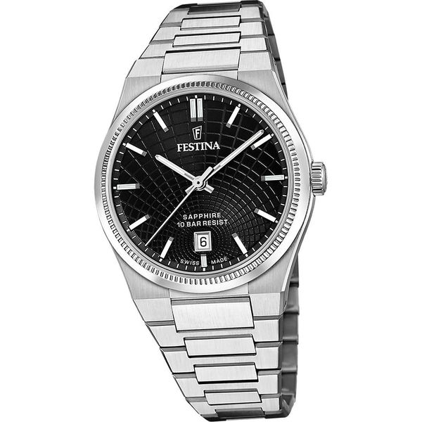 Festina Orologio Da Polso Swiss Made Da Uomo In Acciaio Inox Argento D2UF20051/6-image