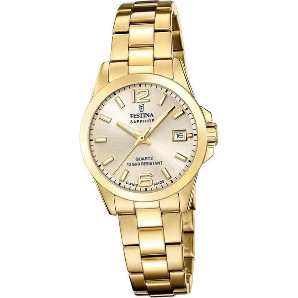 Festina Orologio Da Donna Orologio Da Polso Swiss Acciaio Inossidabile Oro D2UF20050/2-image