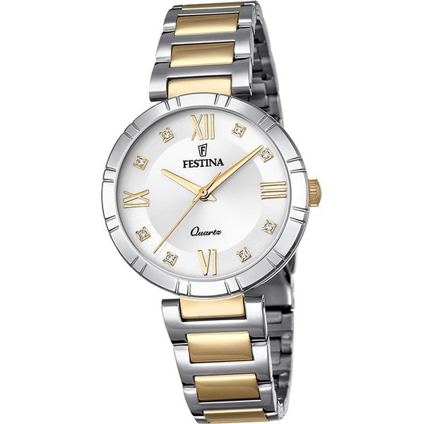 Festina Orologio Da Donna Mademoiselle Orologio Da Polso In Acciaio Inossidabile Argento Oro D2UF16937/A-image