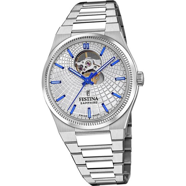 Festina Orologio Da Polso Swiss Made Da Uomo In Acciaio Inossidabile Argento D2UF20053/1-image