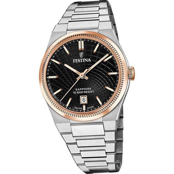 Festina Orologio Da Polso Swiss Made Da Uomo In Acciaio Inossidabile Argento D2UF20065/4-image