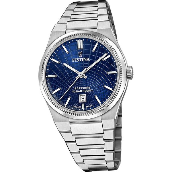 Festina Orologio Da Polso Swiss Made Da Uomo In Acciaio Inossidabile Argento D2UF20051/4-image