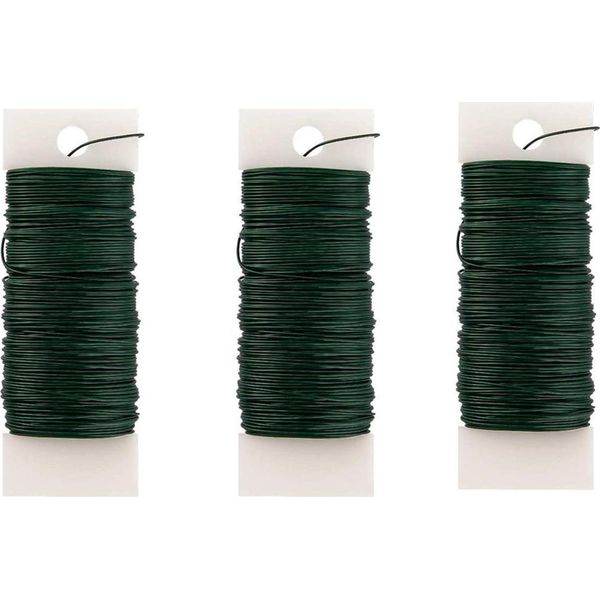 Inf Filo Per Fioristi Rivestito In Plastica Verde, 3 Pezzi, Per Artigianato E Composizioni Floreali-image