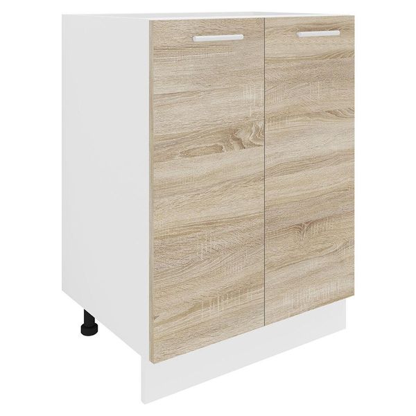 Armadio Per Mobili Da Cucina Esilo Bianco / Sonoma Rovere A. 82 X L. 60 X P. 46 Cm-image