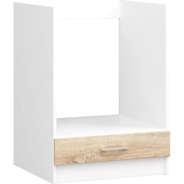 Armadio Da Cucina S60 Ku Lima In Rovere Sonoma - Elegante Ripostiglio Bianco-image