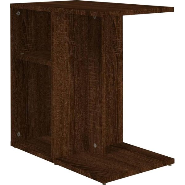 Vidaxl Tavolino Marrone Effetto Rovere 50X30X50 Cm Materiale A Base Di Legno-image